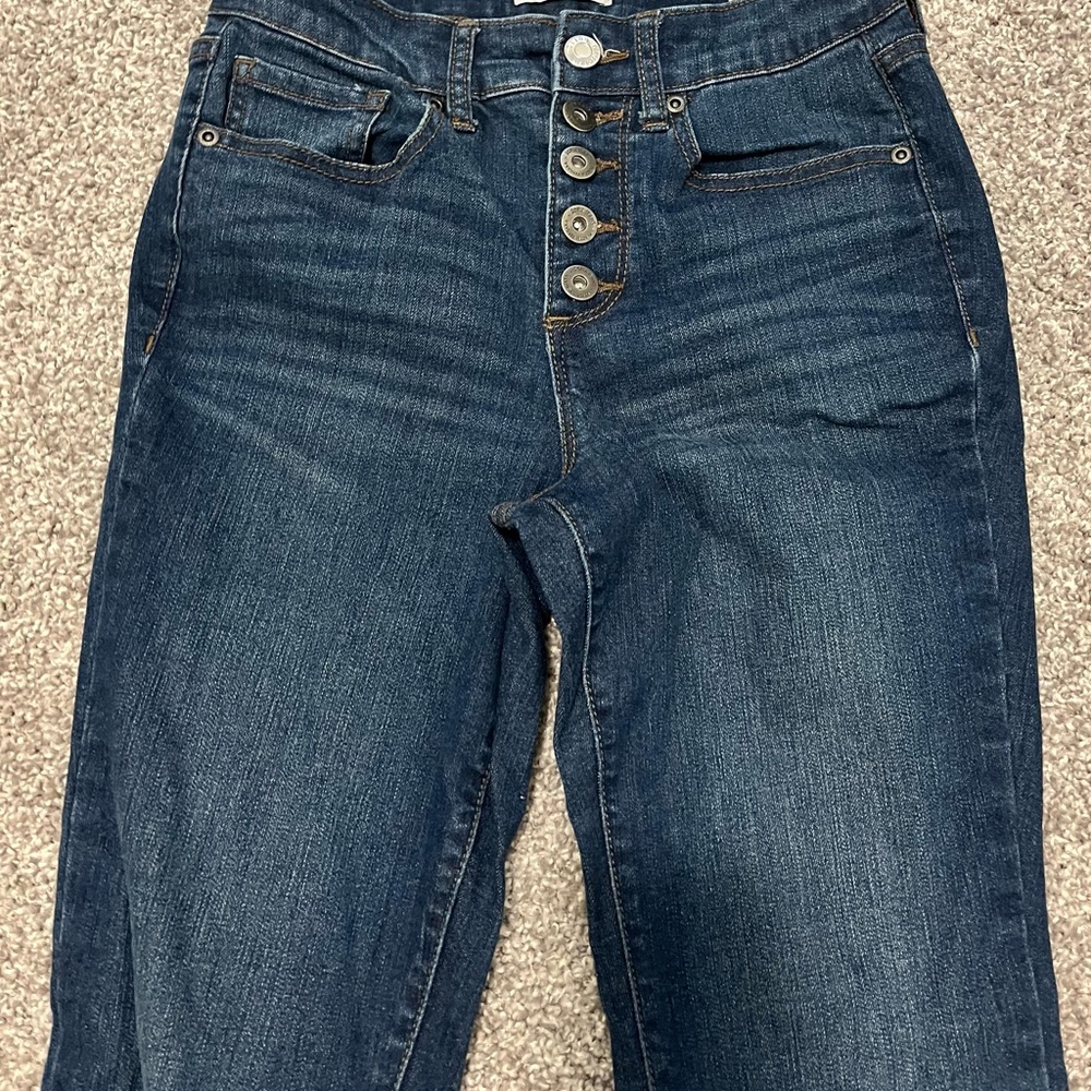 Sofia by Sofia Vergara Dark Blue Boot Cut Jeans Size 0 - Picture 2 of 4